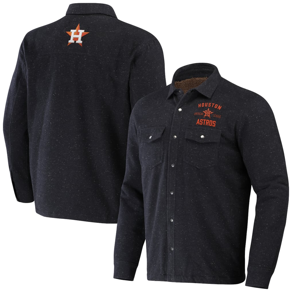Houston Astros Darius Rucker Collection by Fanatics Ringstop Full-Snap Shacket - Black